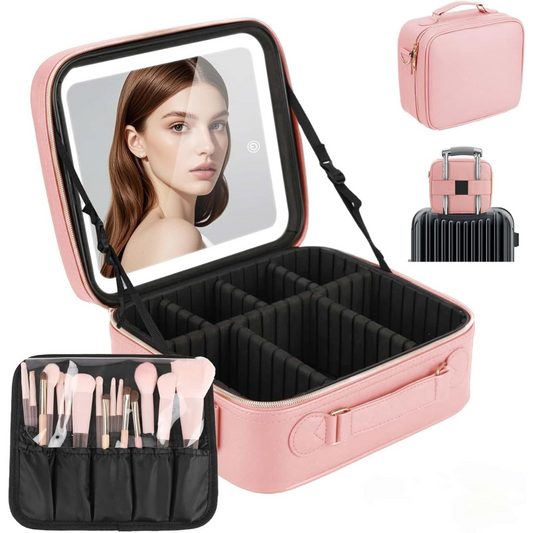 Nuvexa Estuche de Maquillaje con Espejo LED