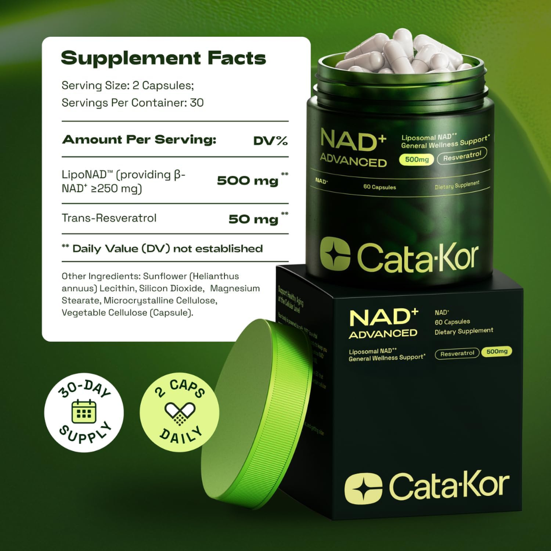 NAD+ Advanced liposomal con resveratrol 60 Cápsulas Cata-Kor