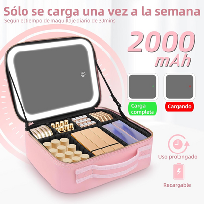 Nuvexa Estuche de Maquillaje con Espejo LED