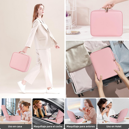 Nuvexa Estuche de Maquillaje con Espejo LED