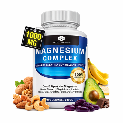 MAGNESIO COMPLEX, REDUCE HINCHAZÓN Y DUERME BIEN CON LOS 8 MAGNESIOS