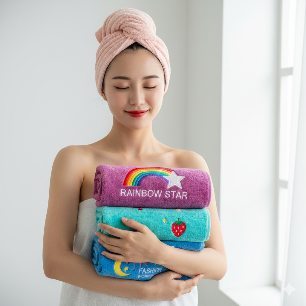 Toalla para cabello color al azar